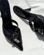 MR BIG - Vintage Dior Mules con fibbie e dettagli metallici